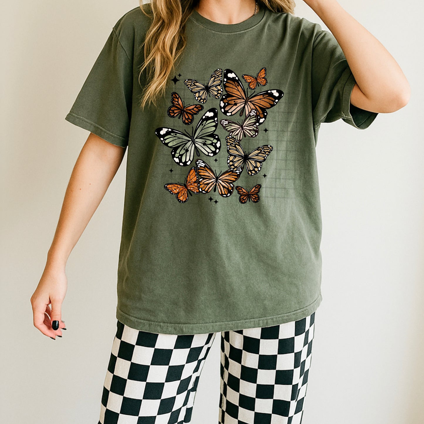 Monarch Butterfly Cluster Tee | Nature Butterfly Shirt