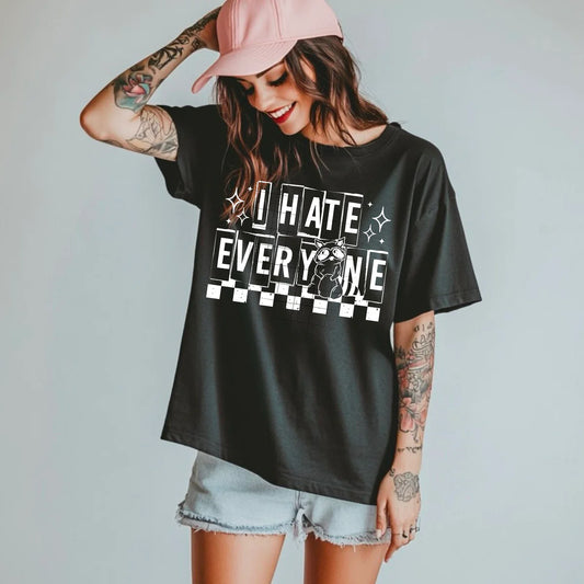 I hate Everyone Raccoon Cute Women’s Graphic T-Shirt