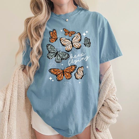 Keep Flying Butterfly Graphic Tee