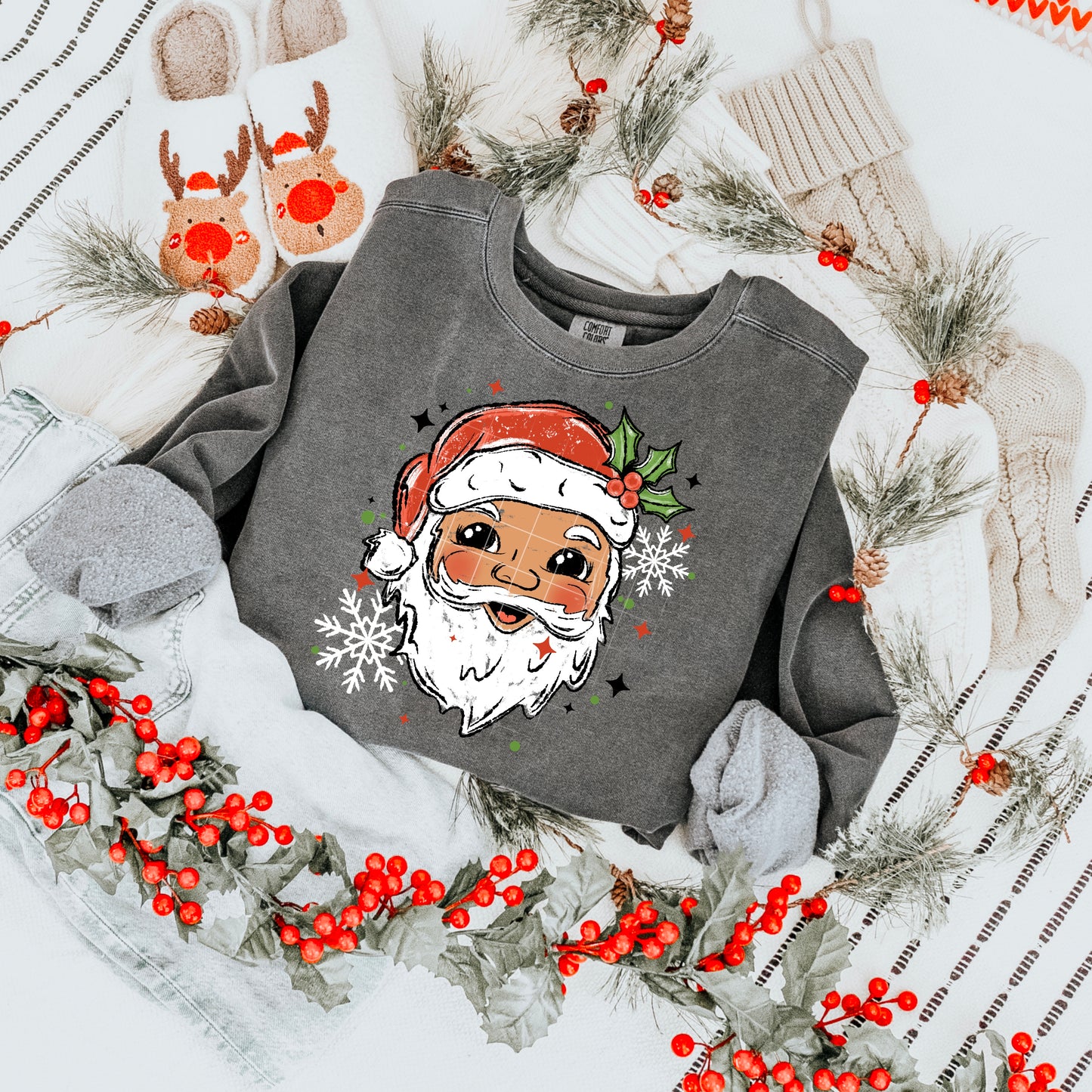 π
β¨ Cute Vintage Santa Sweatshirt β Cozy Christmas Pullover