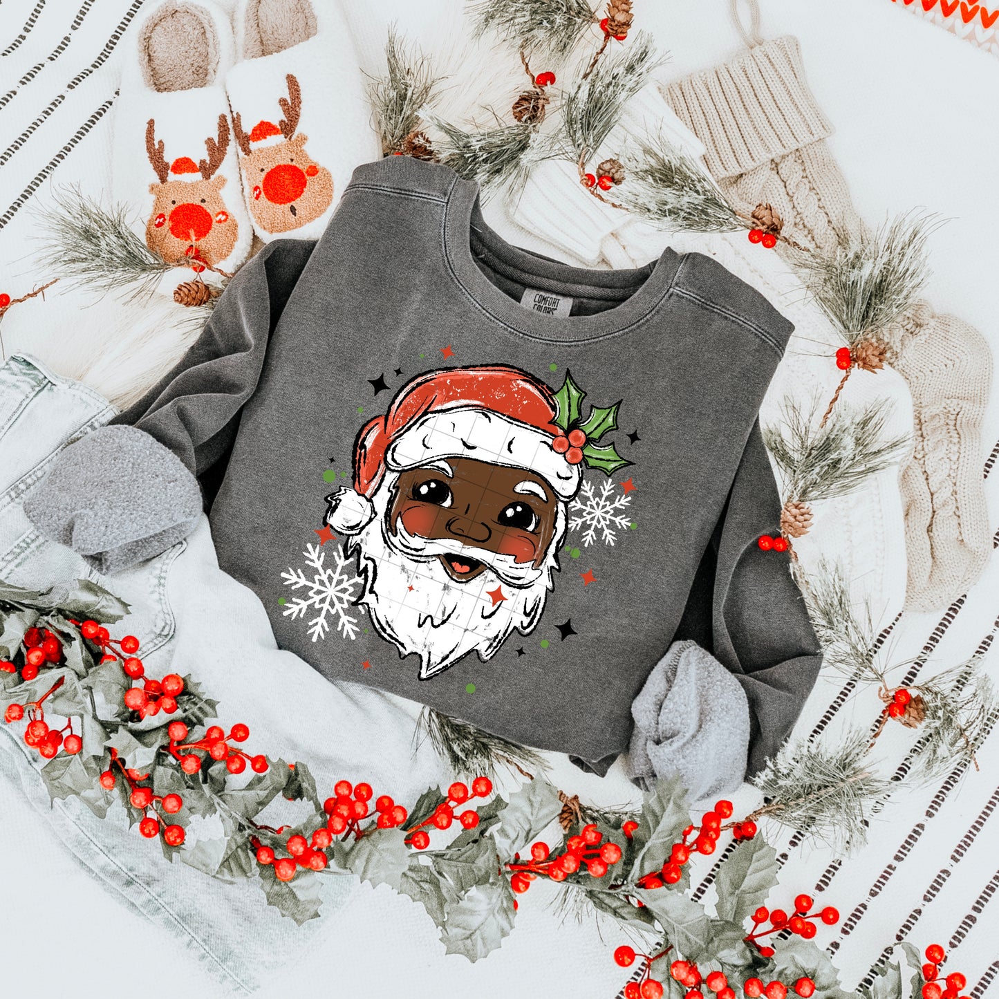 ๐
๐พโจ Cute Vintage Santa Sweatshirt โ Cozy Christmas Pullover (Festive Holiday Edition)