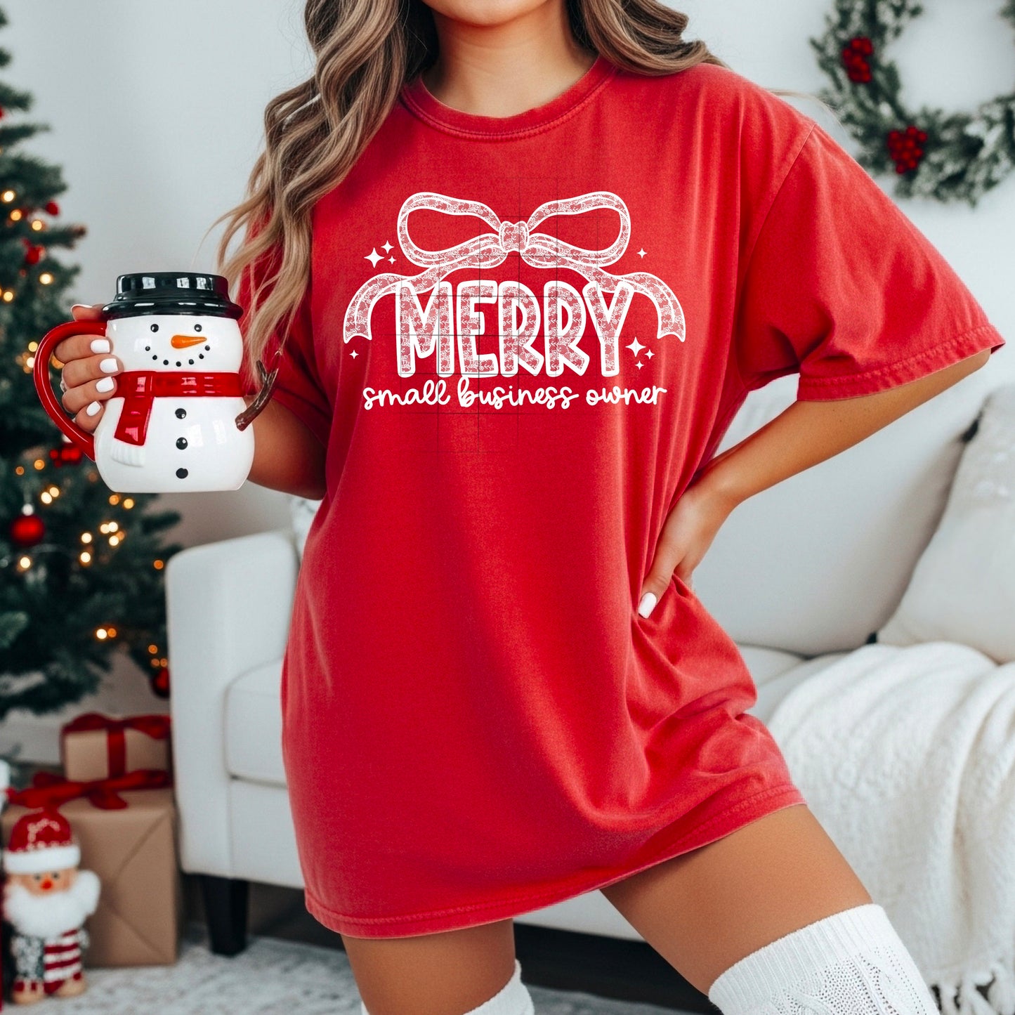 πβ¨ Merry Small Business Owner Christmas Tee β Festive Bow Holiday Shirt for Makers & Shop Owners ππ