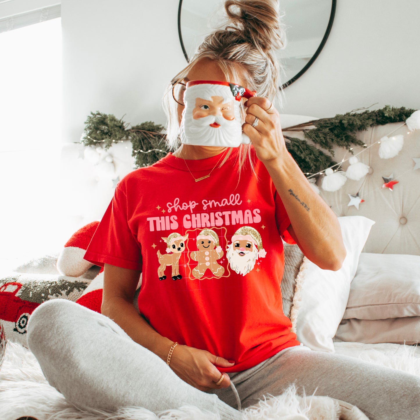 πβ¨ Shop Small This Christmas Cute Holiday Tee β Gingerbread, Reindeer & Santa Small Business Shirt π
πΌπ¦πͺ