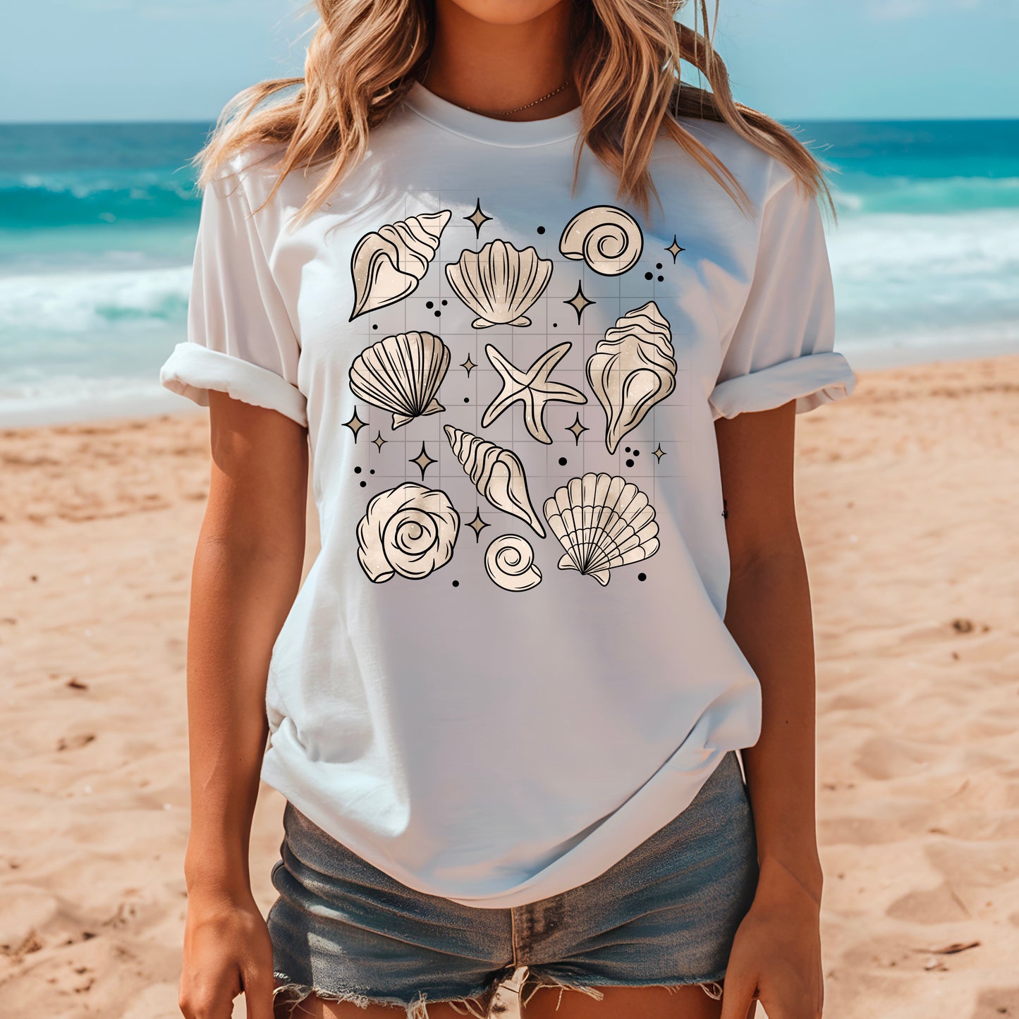 Seashells Womens Graphic T-shirt