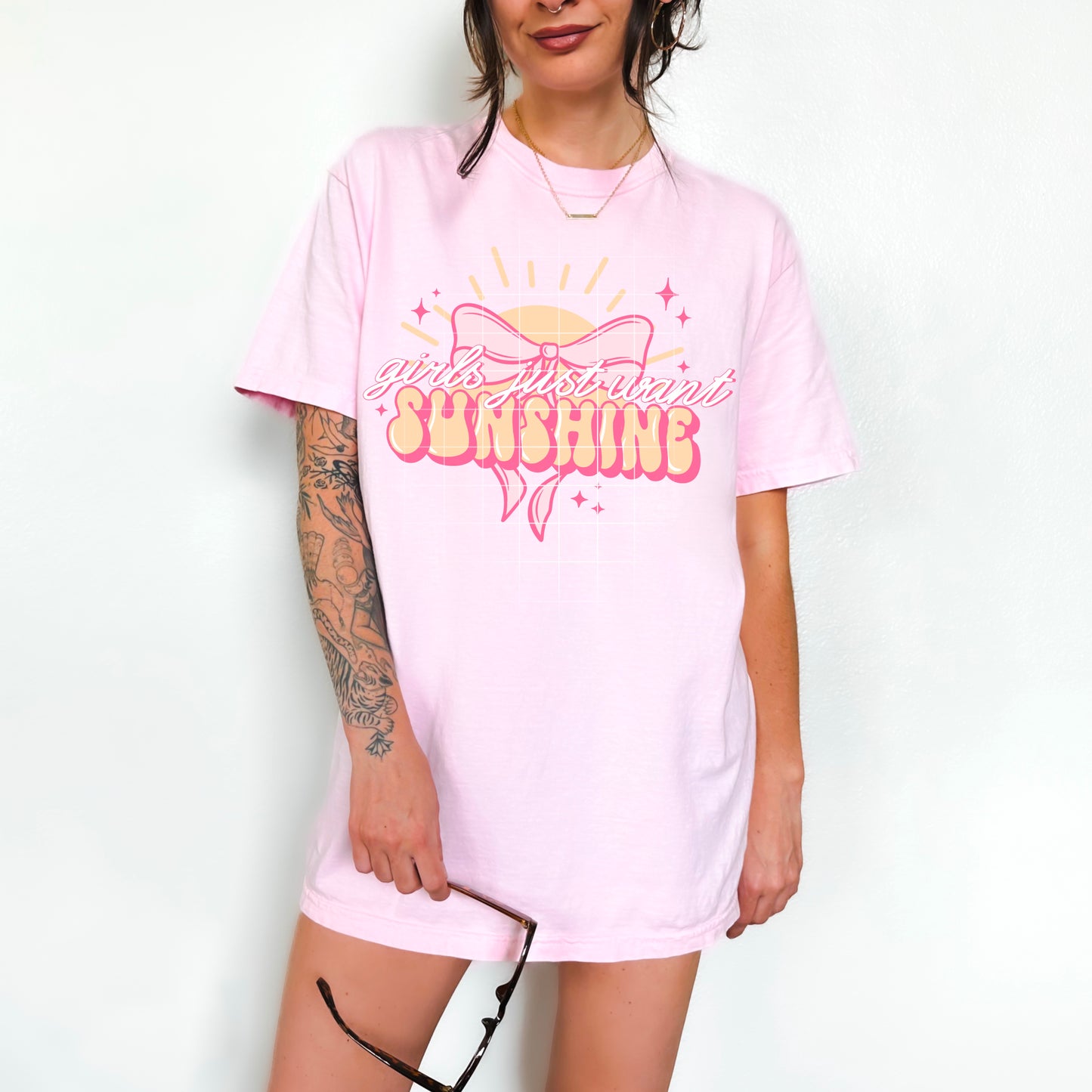 Girls Just want Sunshine Womens Graphic T-shirt