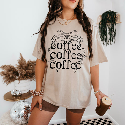 Coffee Bow Womens Graphic T-shirt