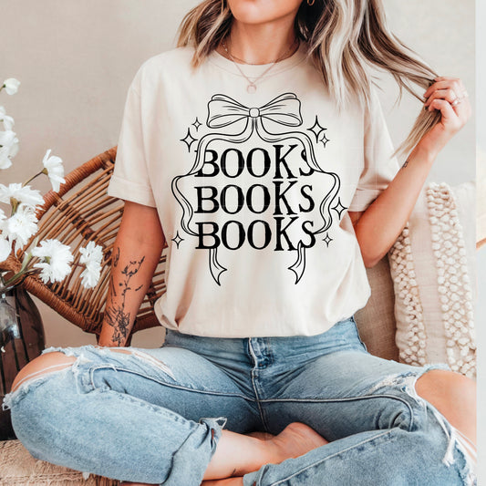 Books Bow Womens Graphic T-shirt