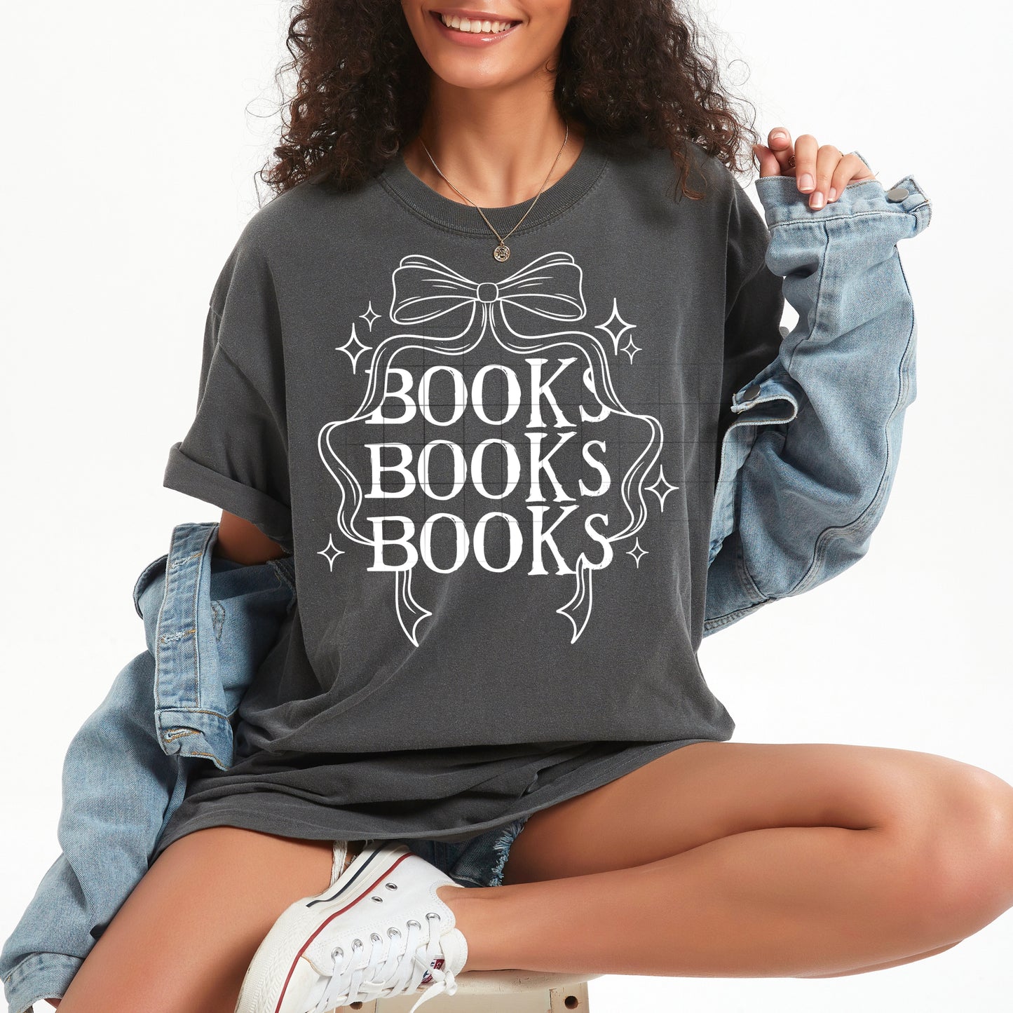 Books Bow Womens Graphic T-shirt