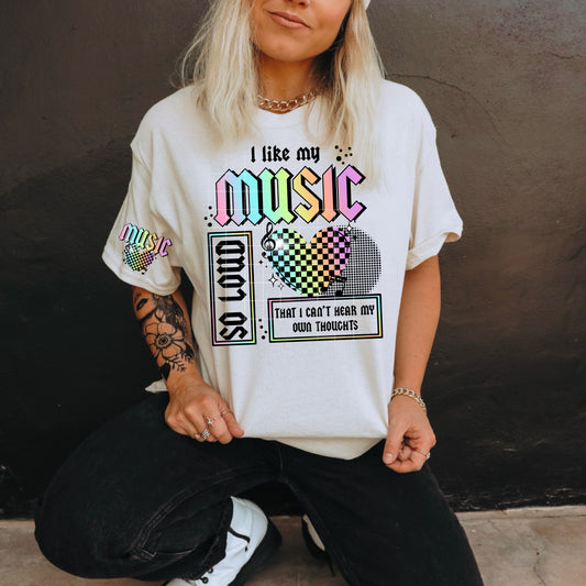 Loud Music Lover Tee – Funny Mental Health & Music Graphic Shirt
