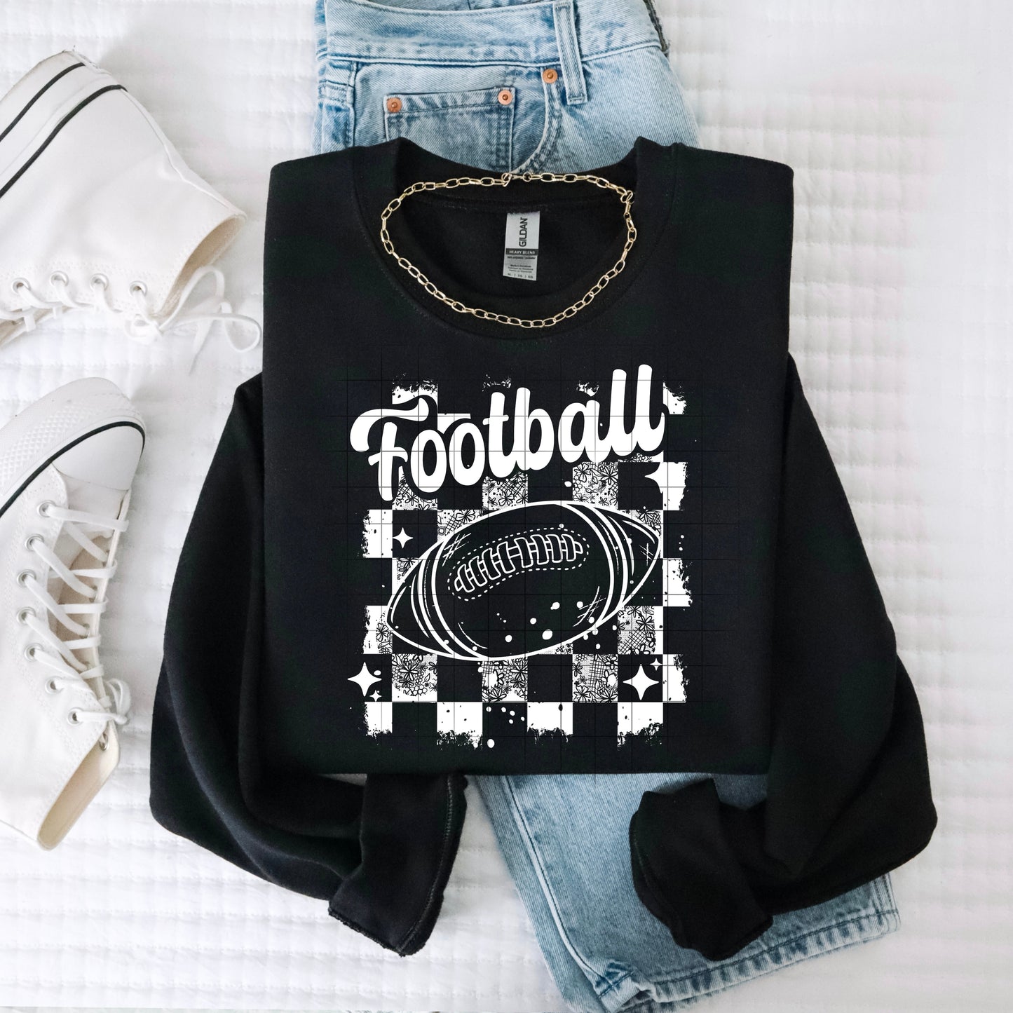 Football Aesthetic Sweatshirt | Cozy Neutral Game Day Crewneck