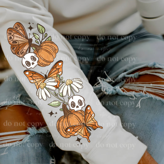 π Hello Fall Sweatshirt β Cozy Autumn Butterflies, Pumpkins & Skulls