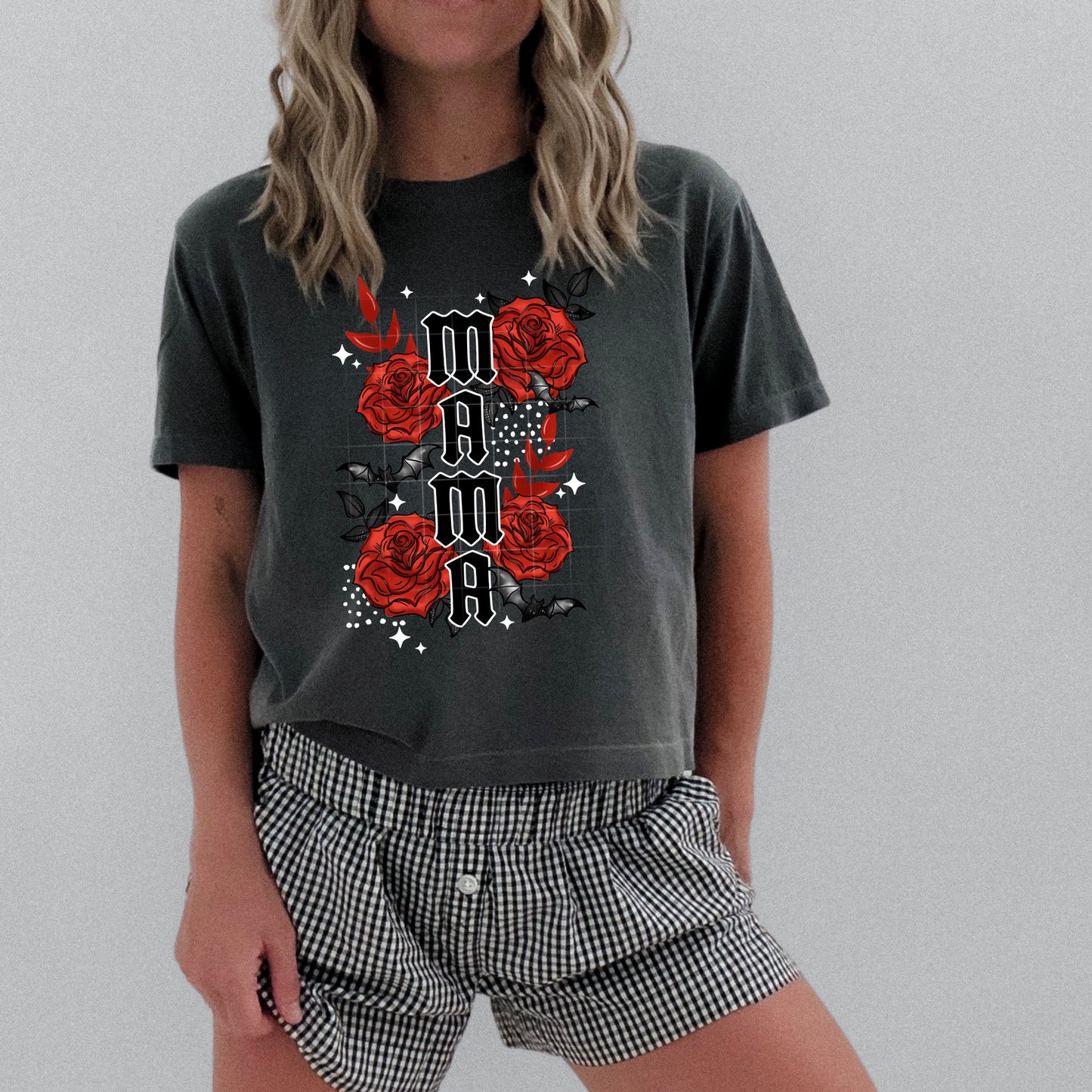 Mama Gothic Rose Shirt | Floral Mama Graphic Tee | Alternative Mom Shirt | Edgy Mom Aesthetic T-Shirt | Gothic Mother's Day Gift | Unisex Tee