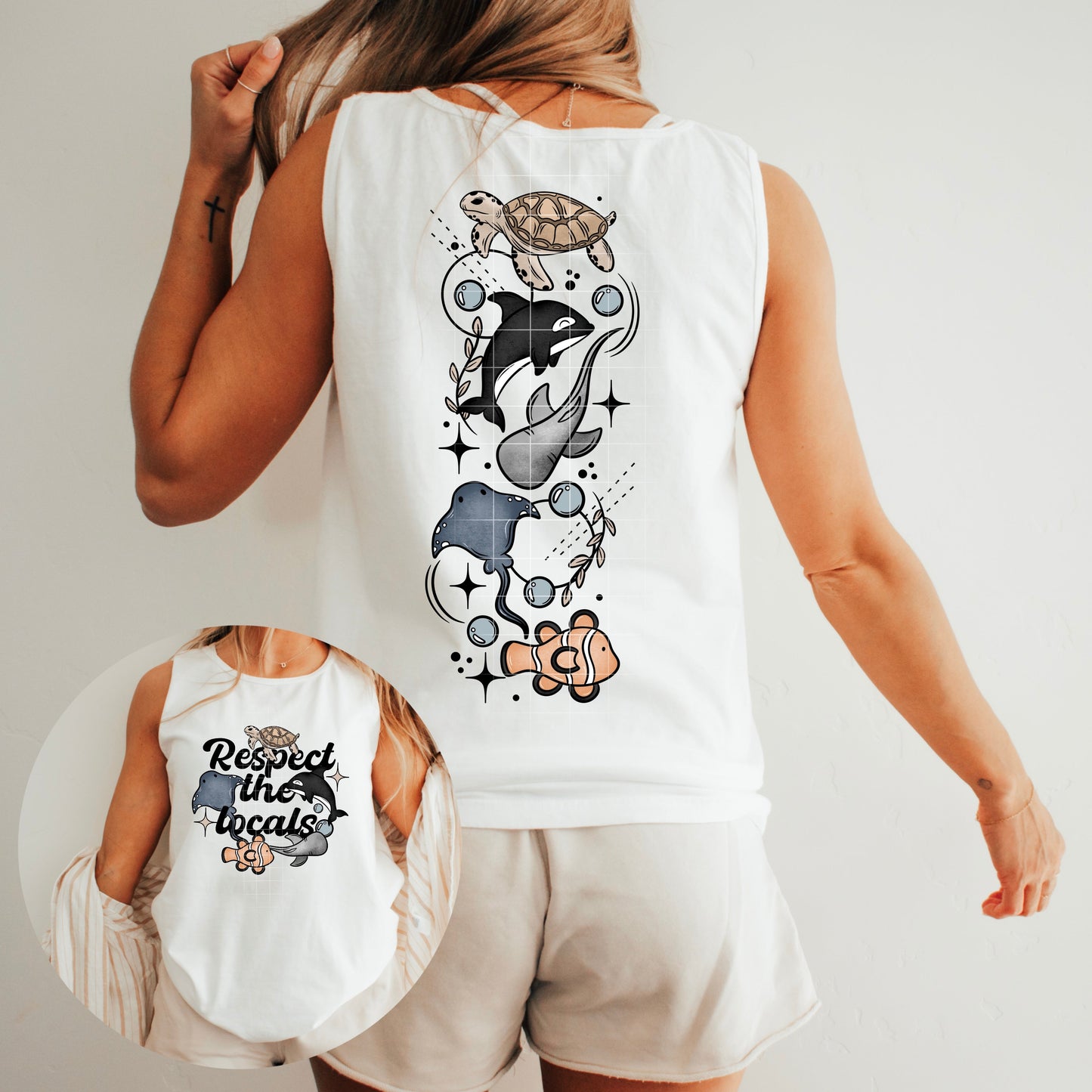 Respect the Locals Ocean Graphic Tank