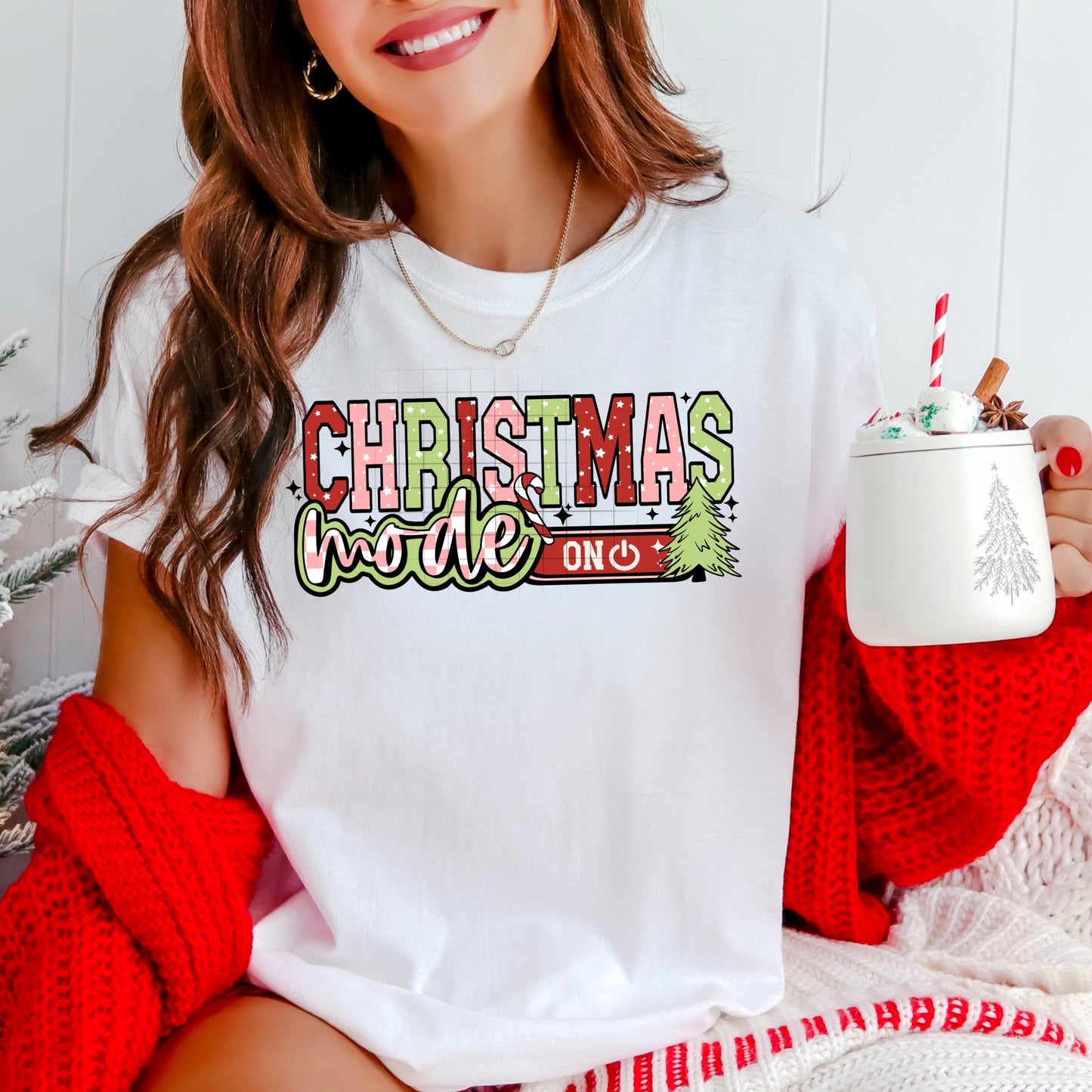 π Christmas Mode On Graphic Tee β Festive Holiday T-Shirt