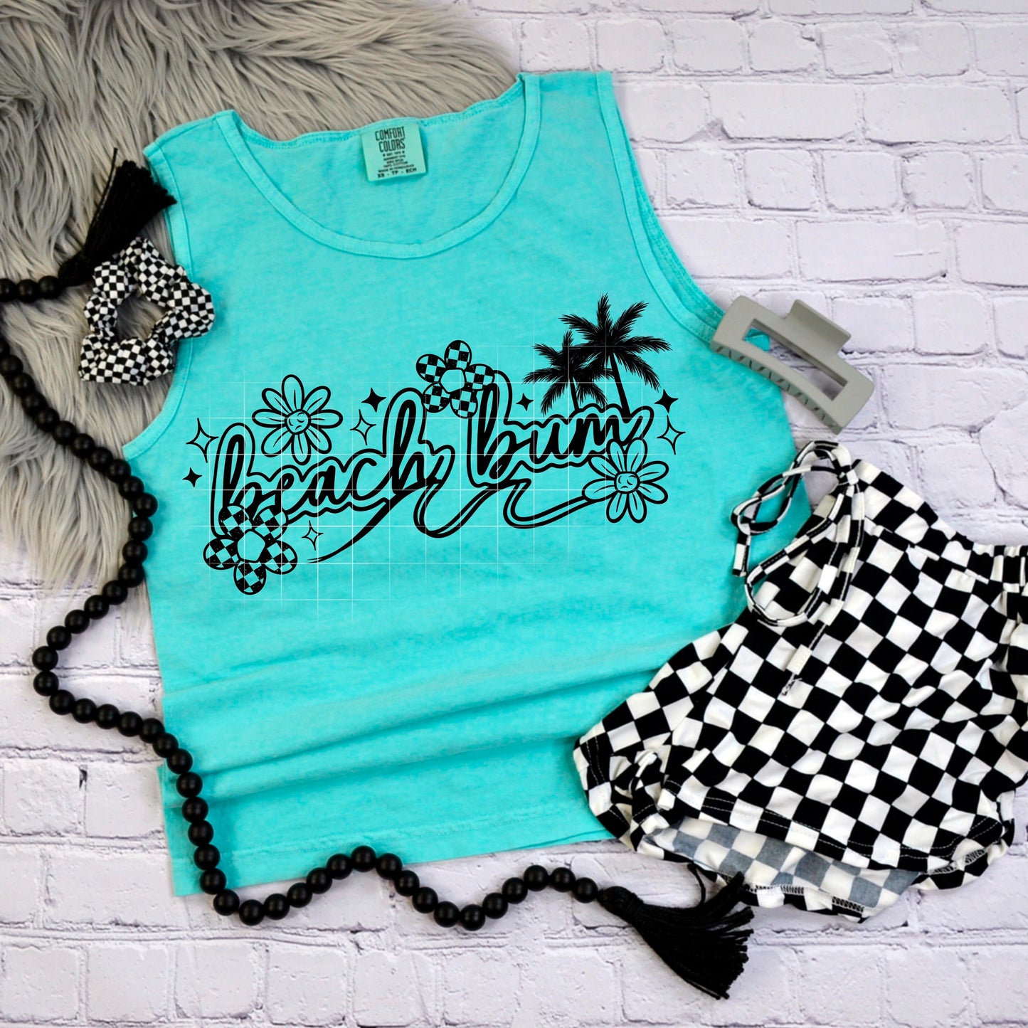 Beach Bum Retro Floral Tank