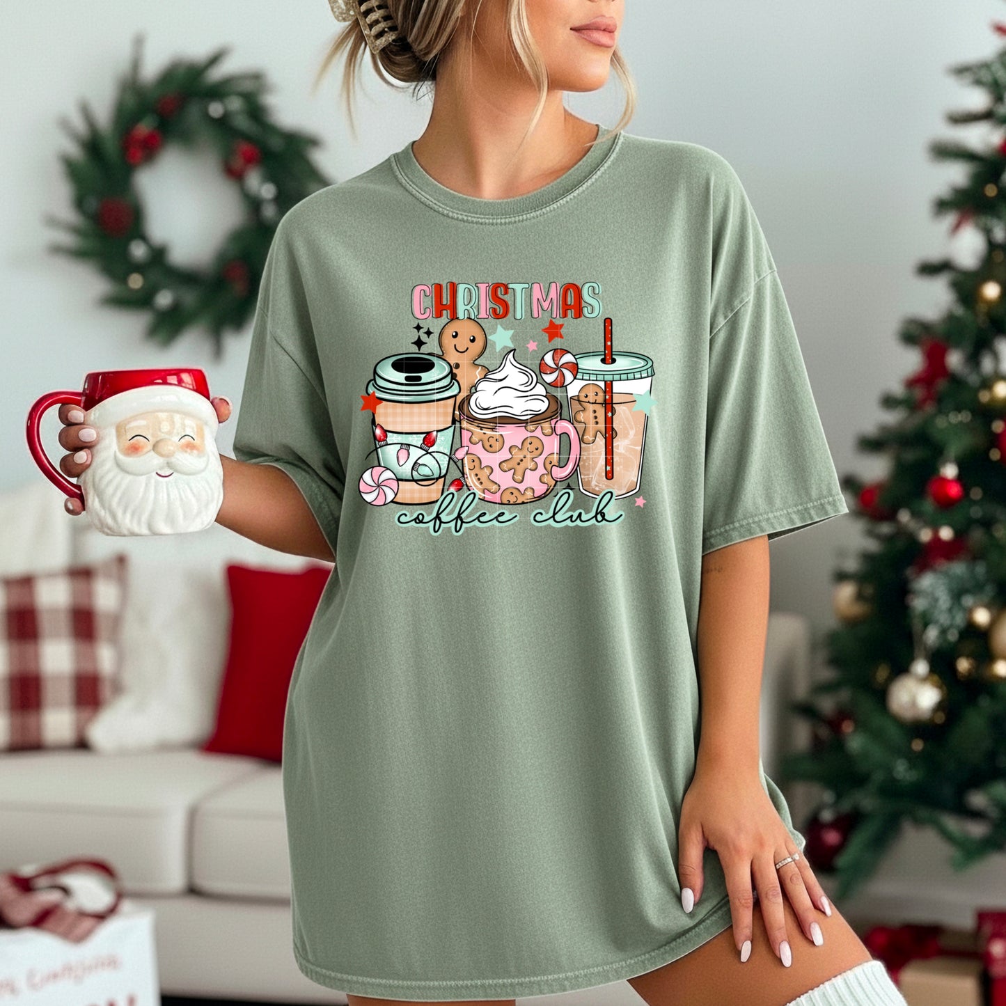 π Christmas Coffee Club Tee ββ¨ β Cute Holiday Gingerbread Drinks Shirt