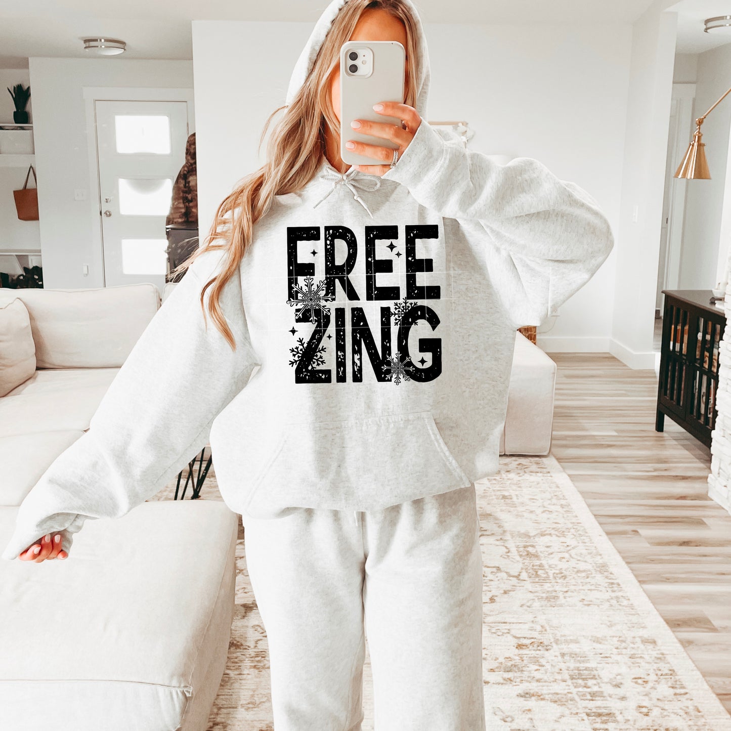 FREEZING Hoodie – Cozy Winter Graphic Sweatshirt | Funny Cold Weather Pullover