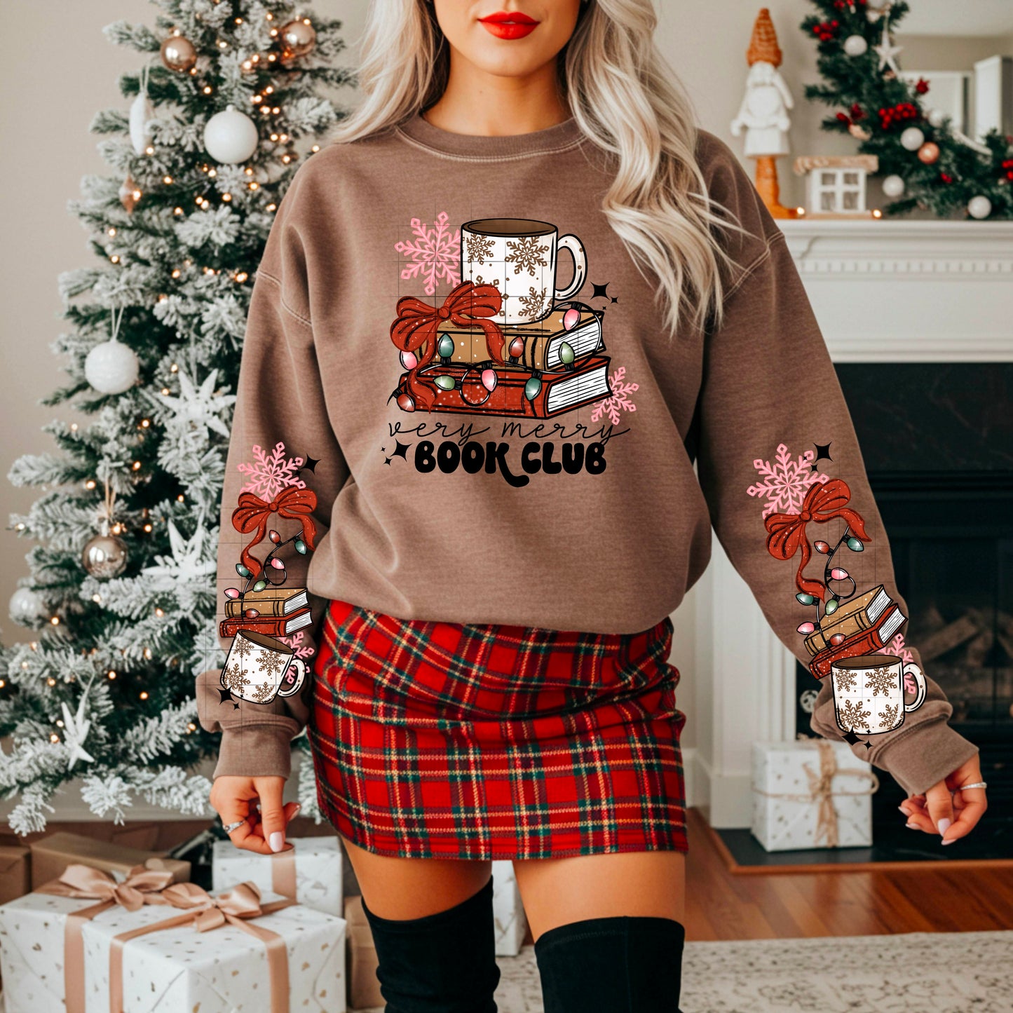 πβ¨ Very Merry Book Club Christmas Sweater β Cozy Holiday Books & Cocoa Crewneck πβοΈ