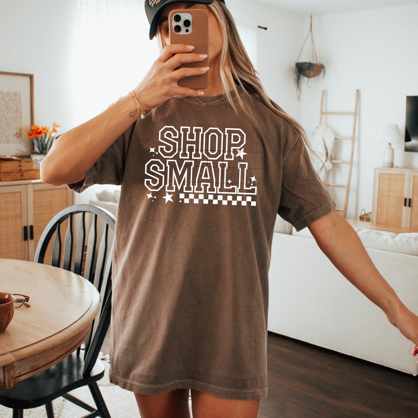 Shop Small Graphic Tee Brown