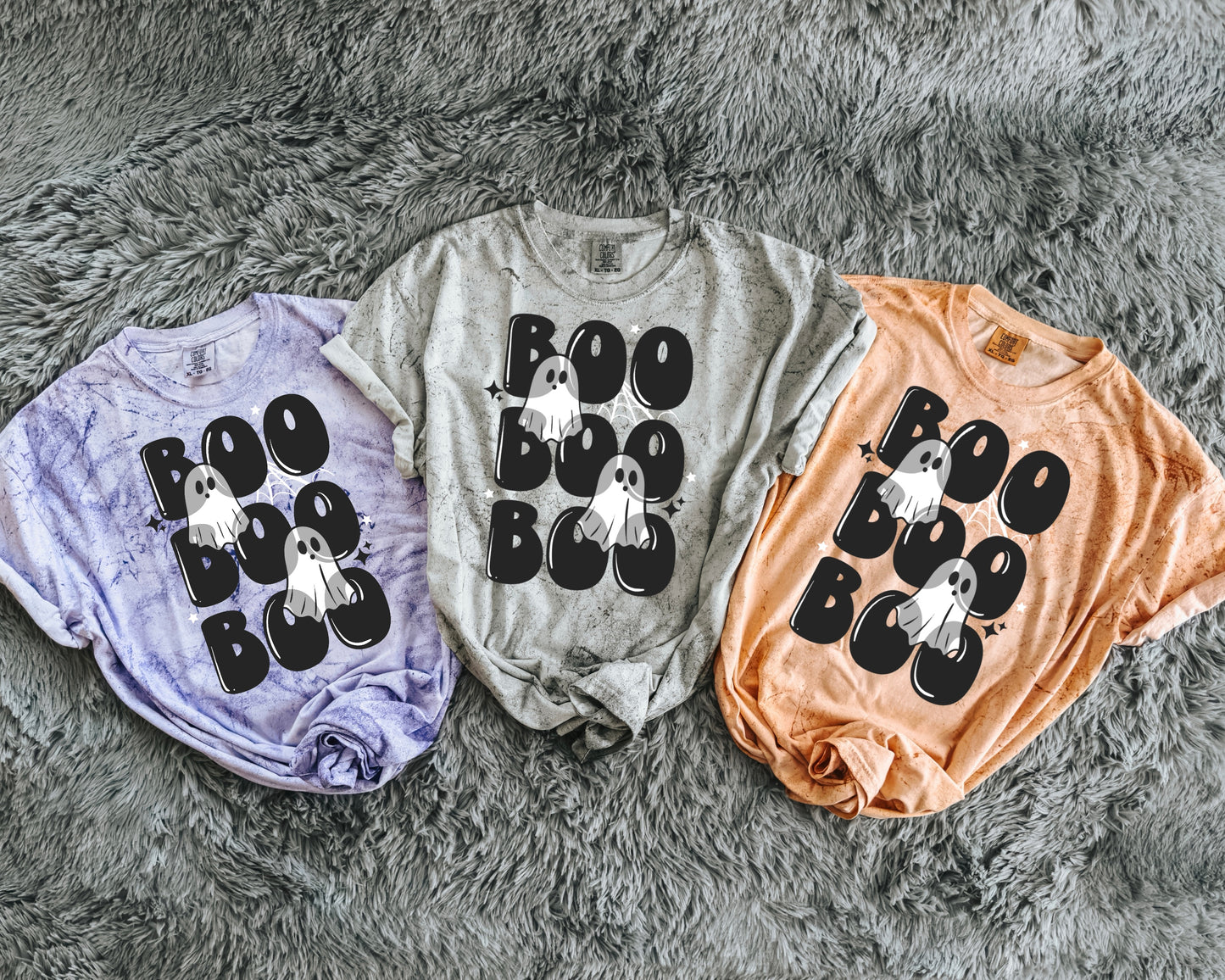 Boo Boo Boo Ghost Halloween Graphic Tee | Cute Spooky Season Shirt | Trendy Fall Tee