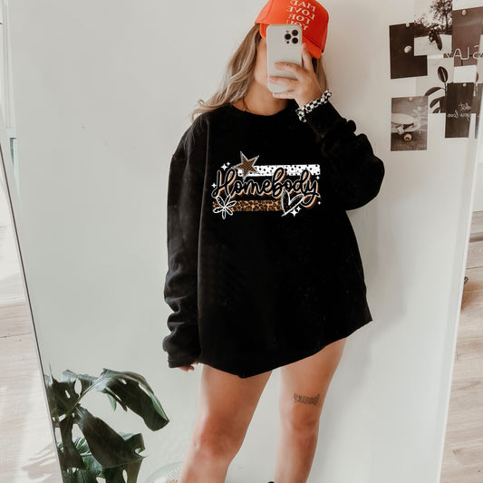 Homebody Sweatshirt | Cozy Homebody Crewneck | Introvert Graphic Sweatshirt | Leopard Print Cozy Pullover | Stay Home Sweatshirt | Comfy Fall Crewneck | Gift for Homebodies π‘π€β¨