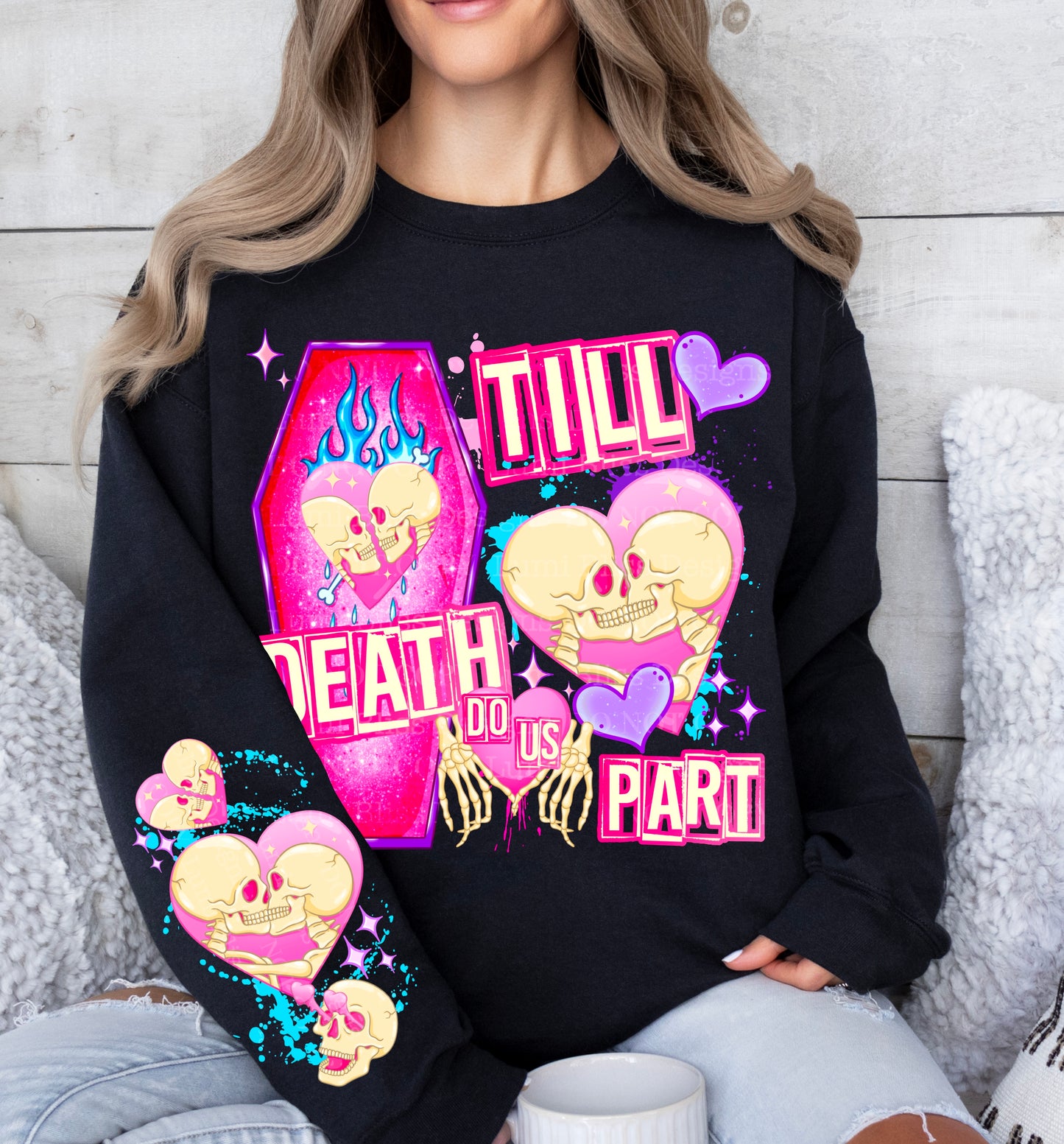 ’Til Death Do Us Part’ – Spooky Valentine Sweatshirt 💀💖