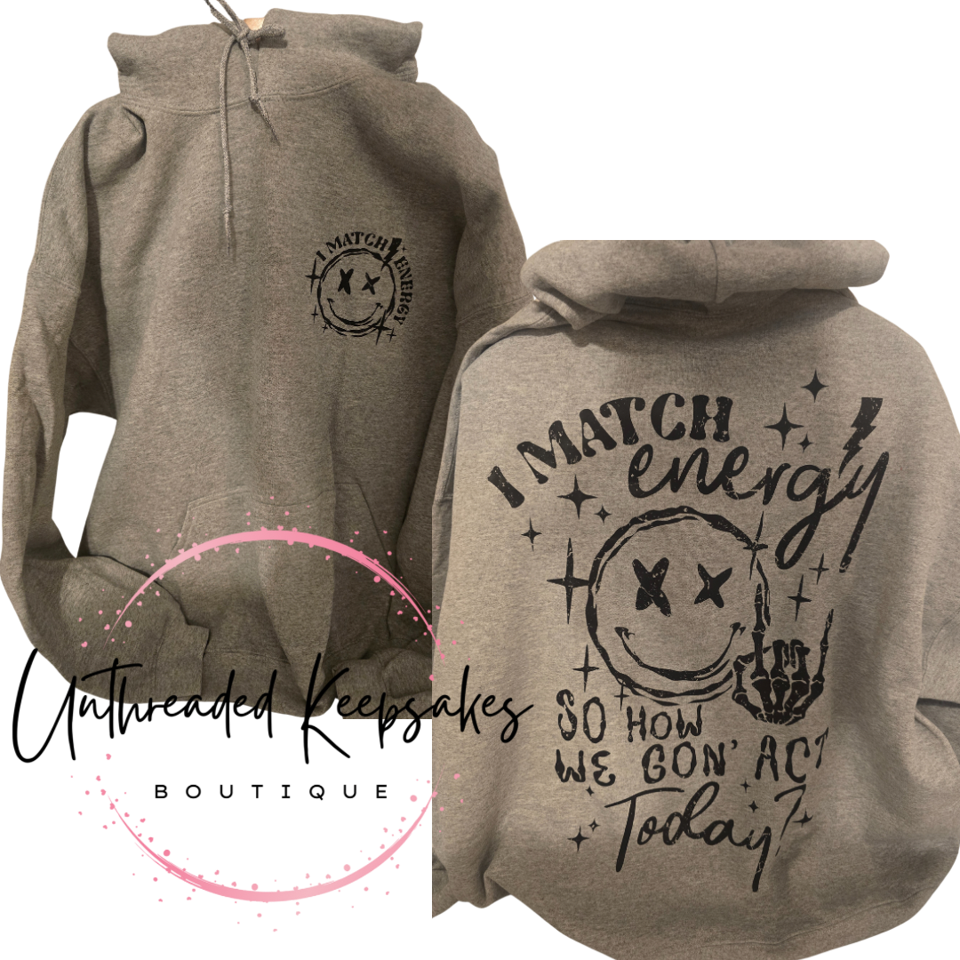 Match Energy Hoodie – 2X Unisex Pullover Sweatshirt | Bold Statement Hoodie