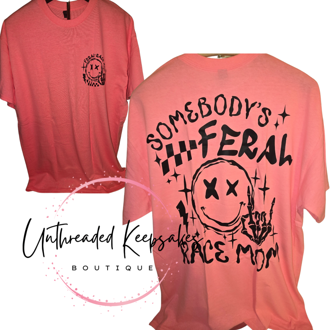 Feral Race Mom Graphic Tee – XL Women’s Racing & Adventure Shirt