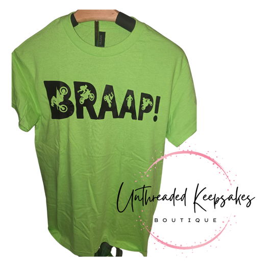 Braap Dirt Bike Tee β Small Unisex Motocross Graphic Shirt | Off-Road Racing Vibes