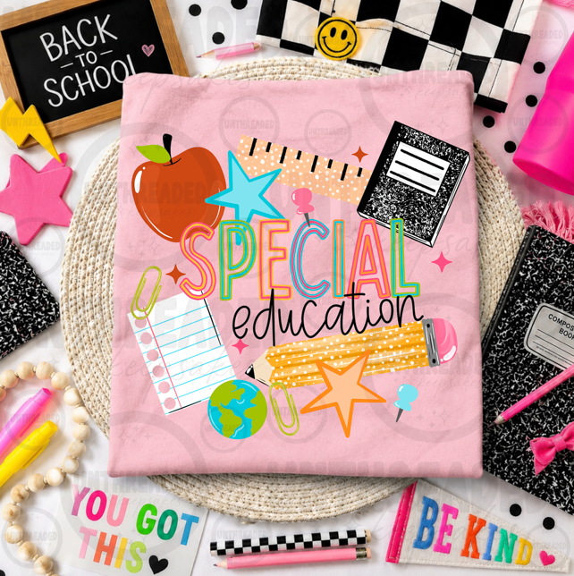 Special Education Teacher School Supplies Graphic T-Shirt