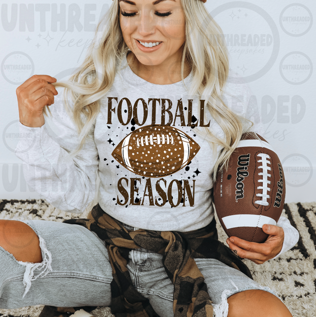 Football Season Graphic Sweatshirt or T-Shirt – Women’s Game Day Football Apparel 🏈