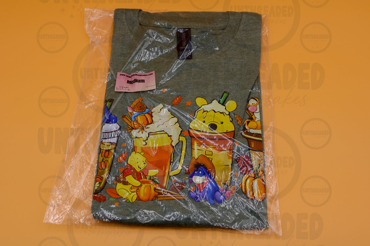 Fall Halloween Bear Tee – Medium Cute Autumn Graphic Shirt | Spooky Cozy Vibes