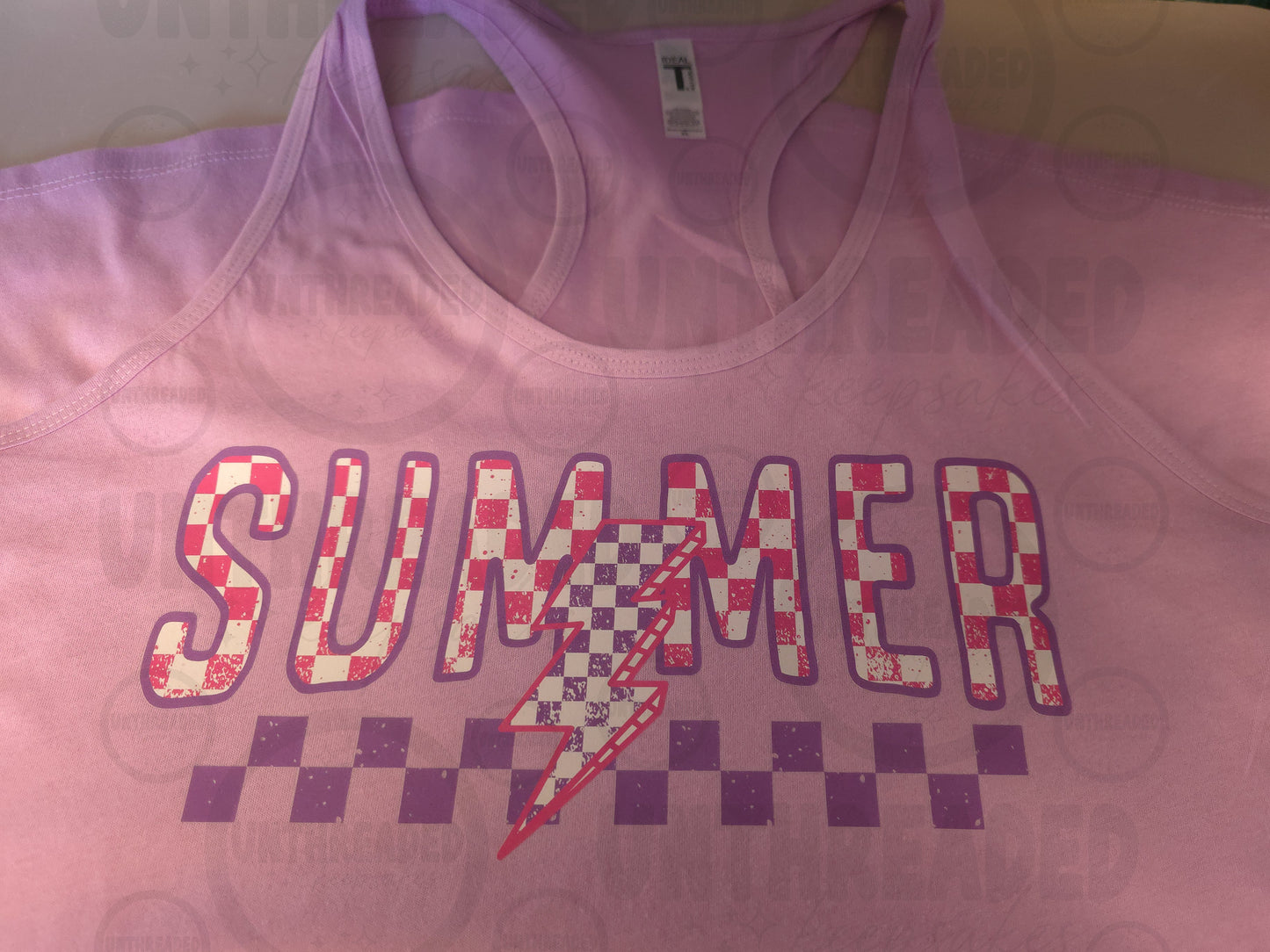 Summer Lightning Bolt Tank – Purple XL