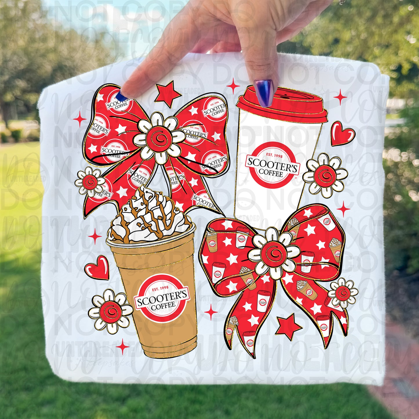 ☕🎀 Scooter’s Coffee Bow & Cup Graphic Tee 🎀☕