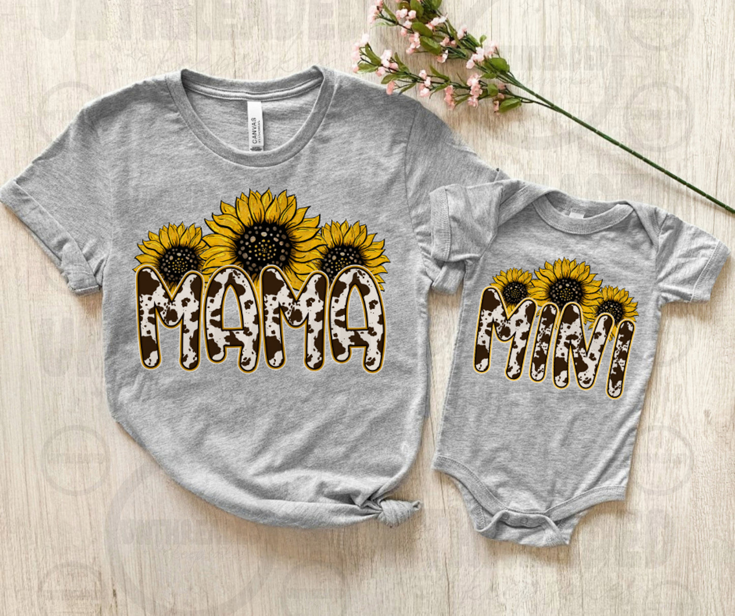 Sunflower Mama & Mini Matching Shirt Set