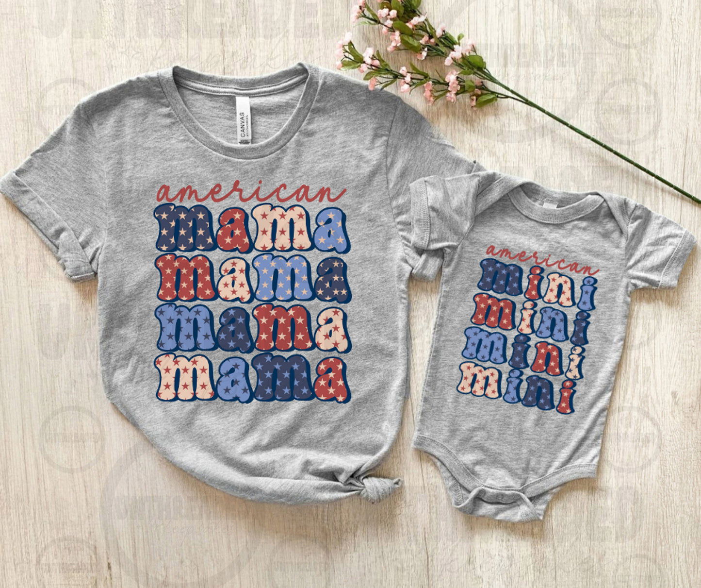 American Mama & Mini Matching Shirt Set