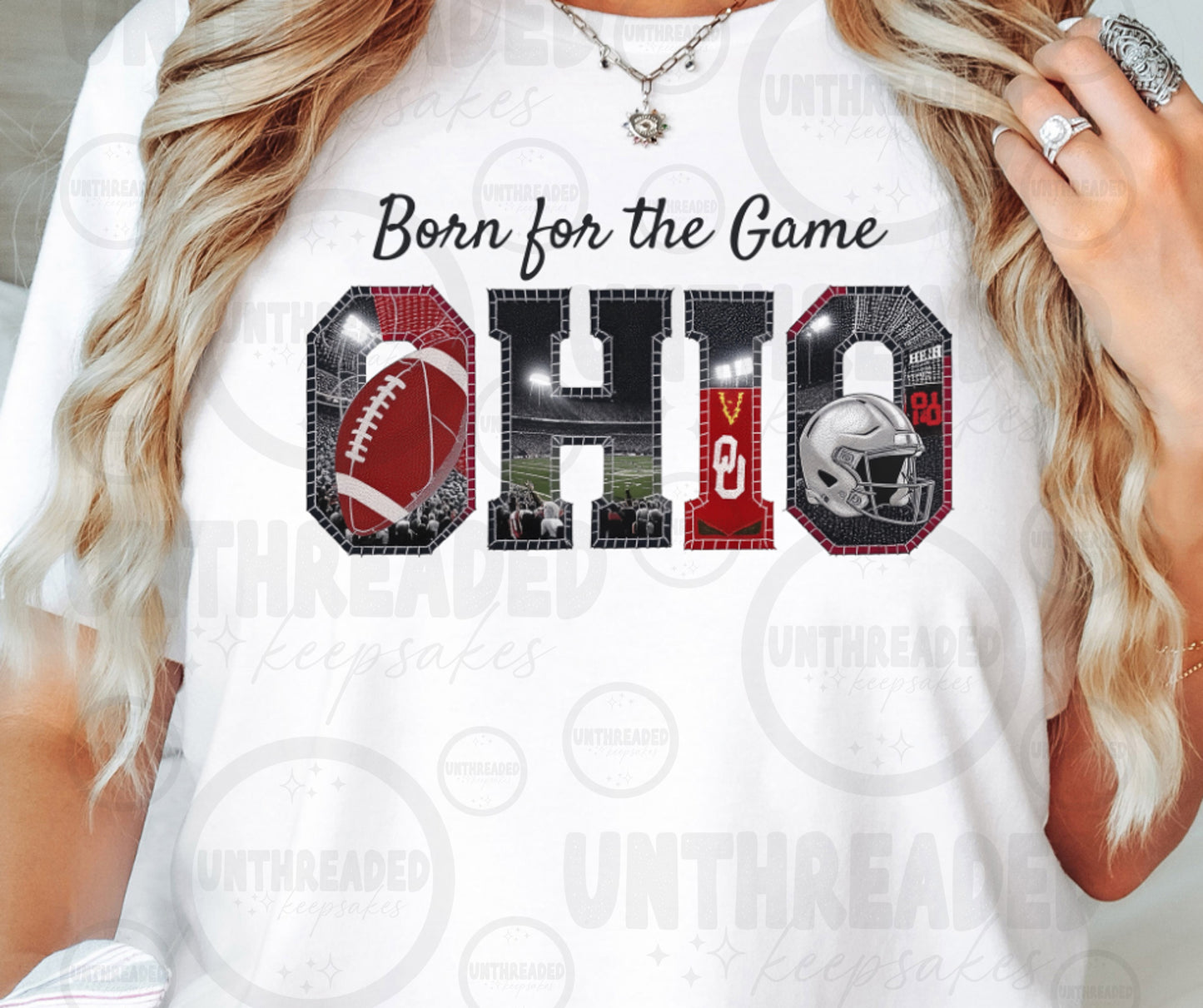 Born for the Game Ohio Football Graphic T-Shirt | Game Day Sports Fan Tee