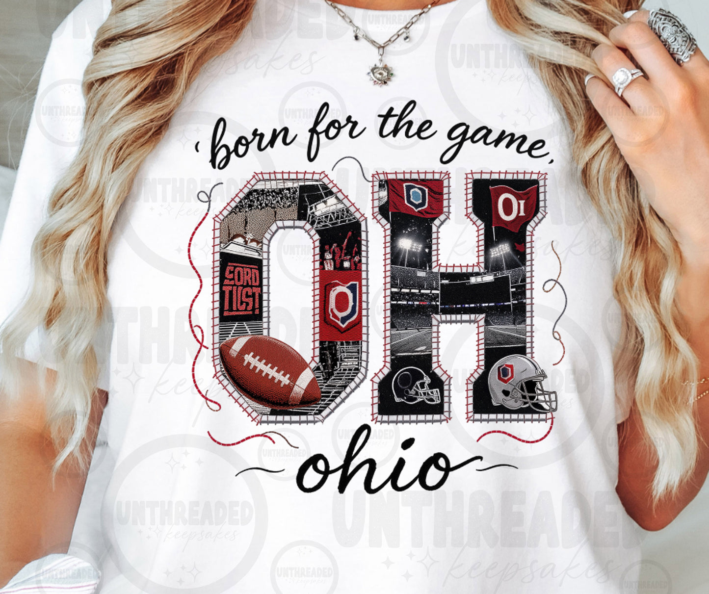 Born for the Game OH Football Graphic T-Shirt | Ohio Game Day Sports Tee