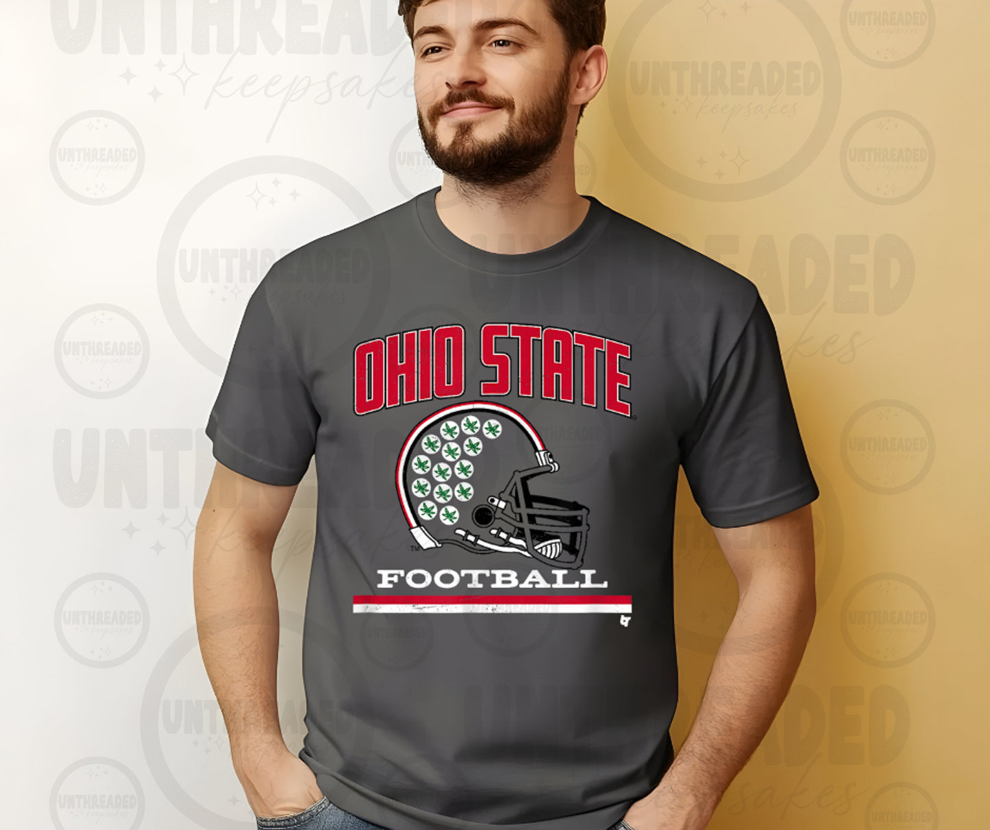 Ohio State Football Helmet Graphic T-Shirt – Buckeyes Game Day Tee