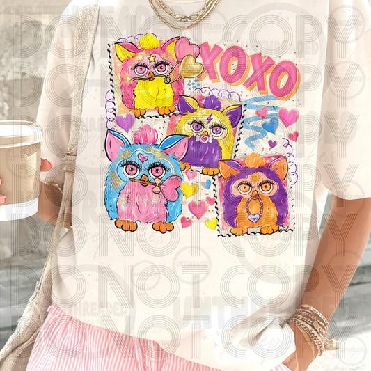 XOXO Furby Valentine T-Shirt | Cute Pink Valentine Graphic Tee