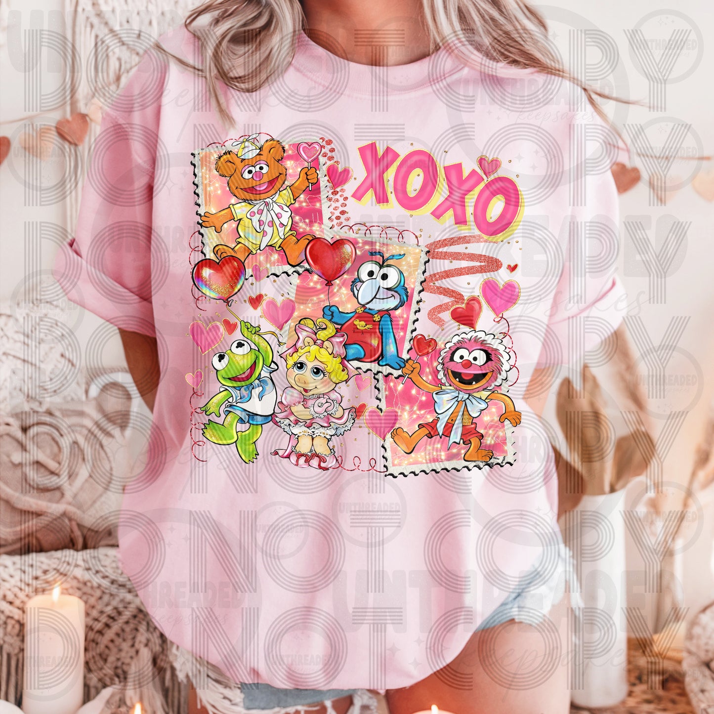 Valentine XOXO Cartoon Shirt – Cute Pink Love Tee