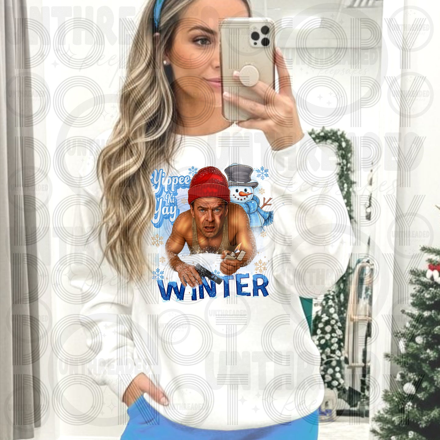 Yippee Ki Yay Winter | Funny Holiday Movie Inspired Sweatshirt