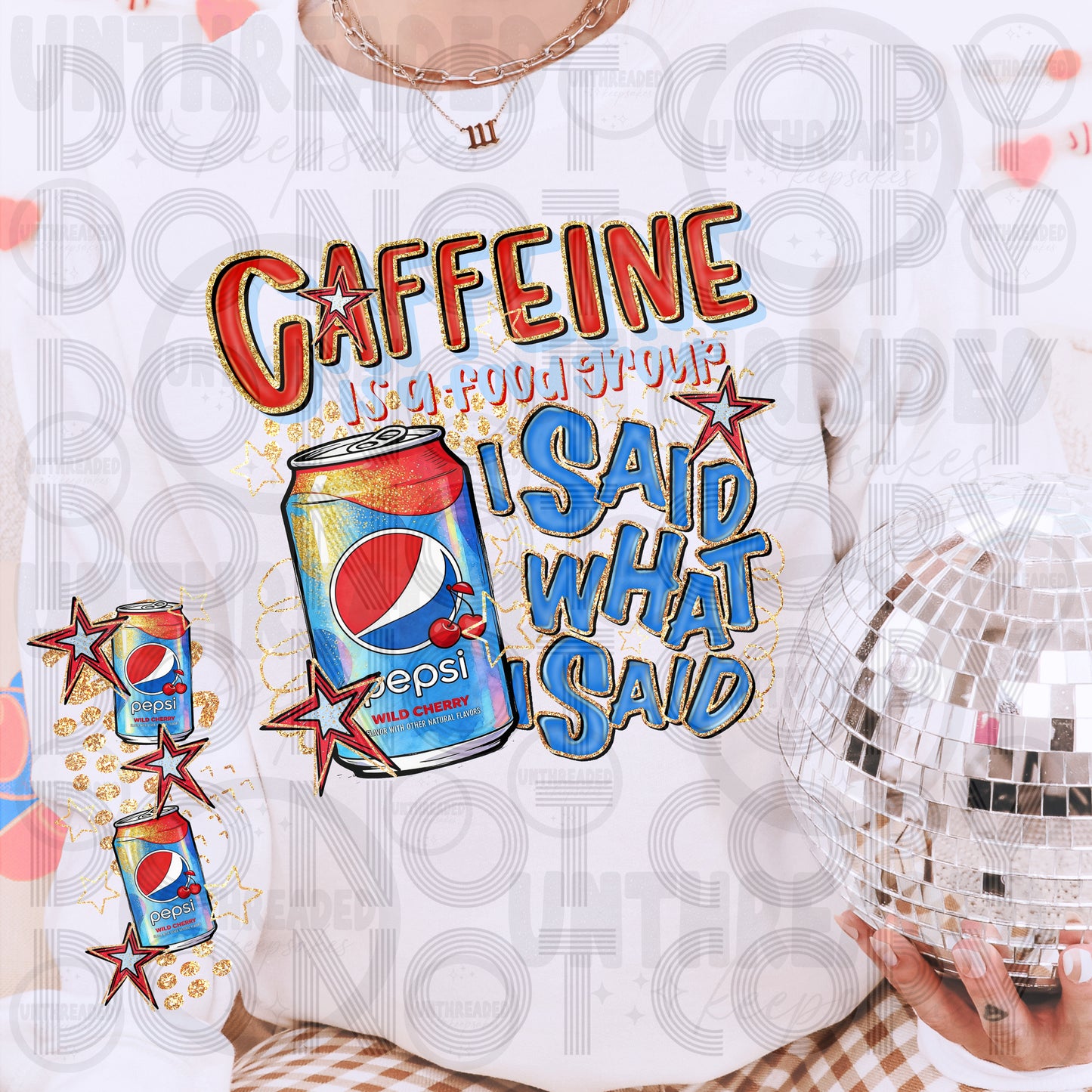 I Said What I Said Caffeine Sweatshirt | Drink Lover Cherry Pep
