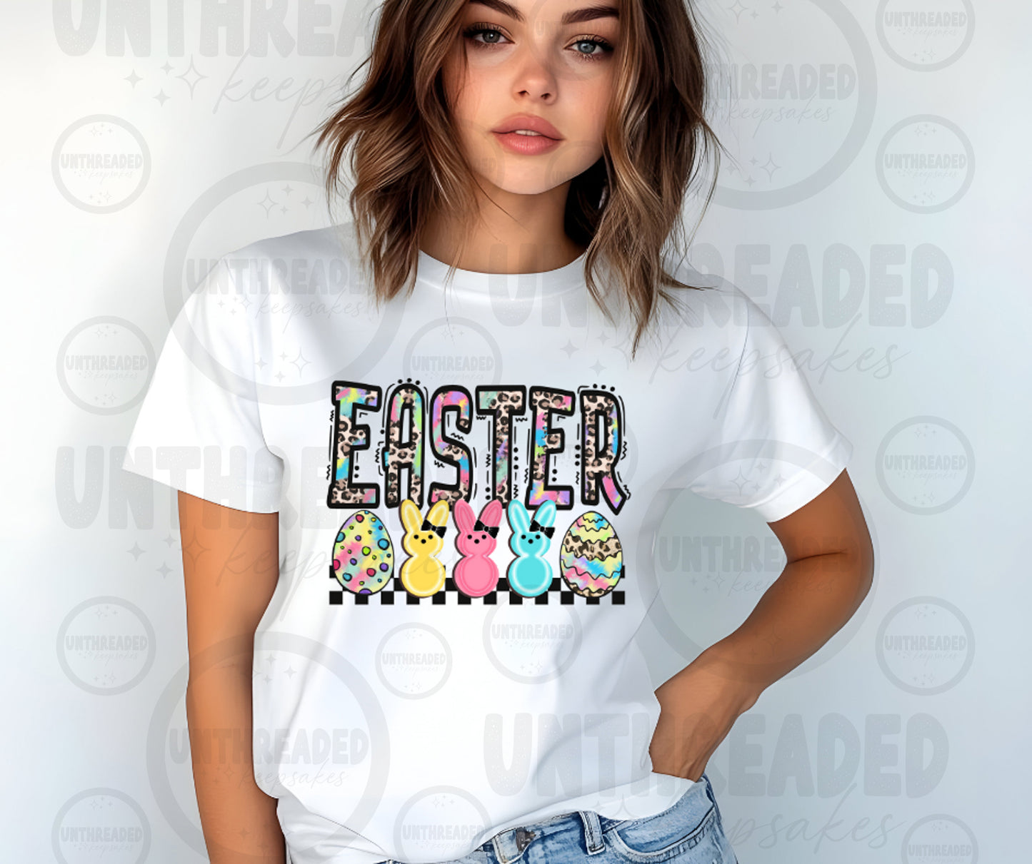 Happy Easter Graphic Tee | Cute Bunny Spring Shirt