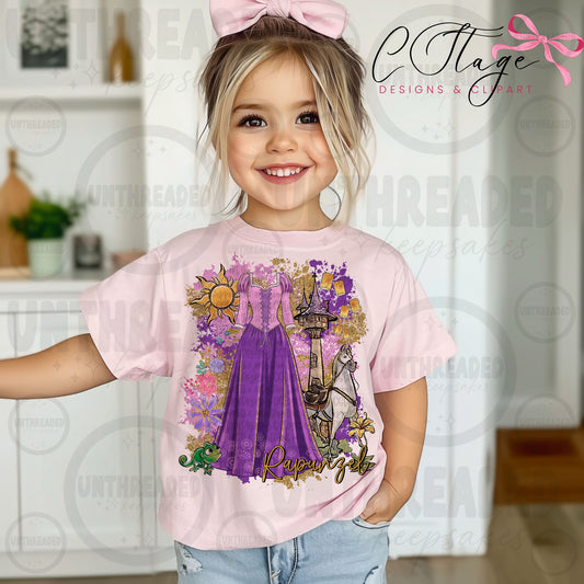 Kids Princess Graphic T Shirt RP LONG