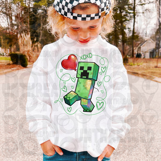Youth Sweetheart Graphic Crewneck Blocks Boy and Girl