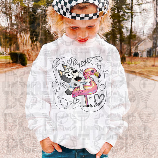Youth Sweetheart Graphic Crewneck Gray Puppy Boy and Girl