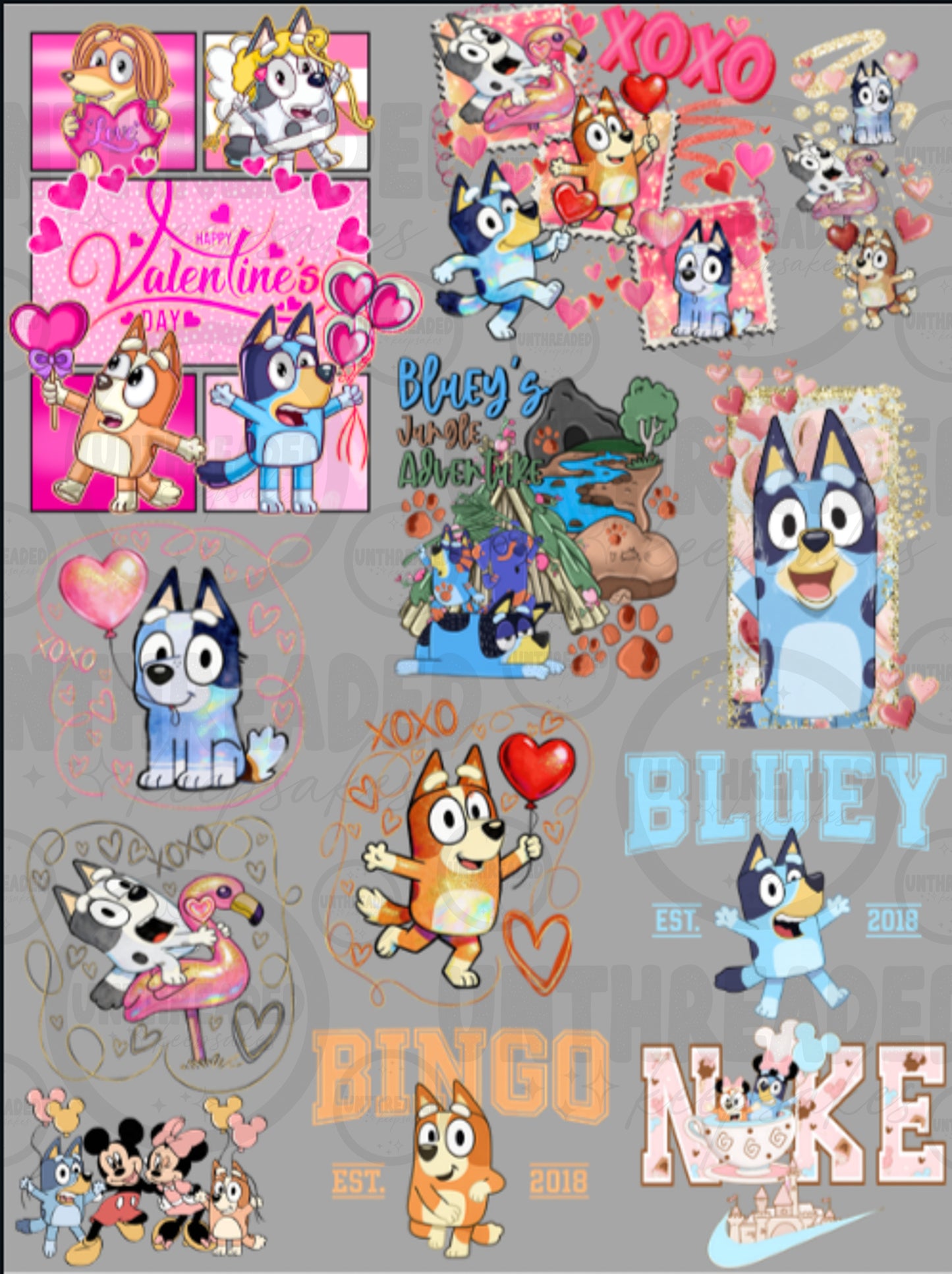 Ready-to-Press Valentine Puppy DTF Transfer Sheet | Hot Peel Premade