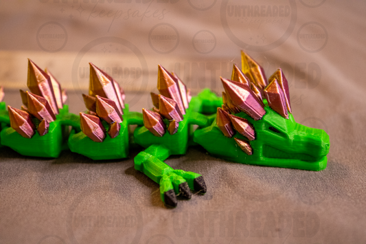 Articulated Crystal Lizard β 14" Flexible 3D Printed Lizard | Poseable Fantasy Reptile | Desk Fidget Toy | Collector Gift