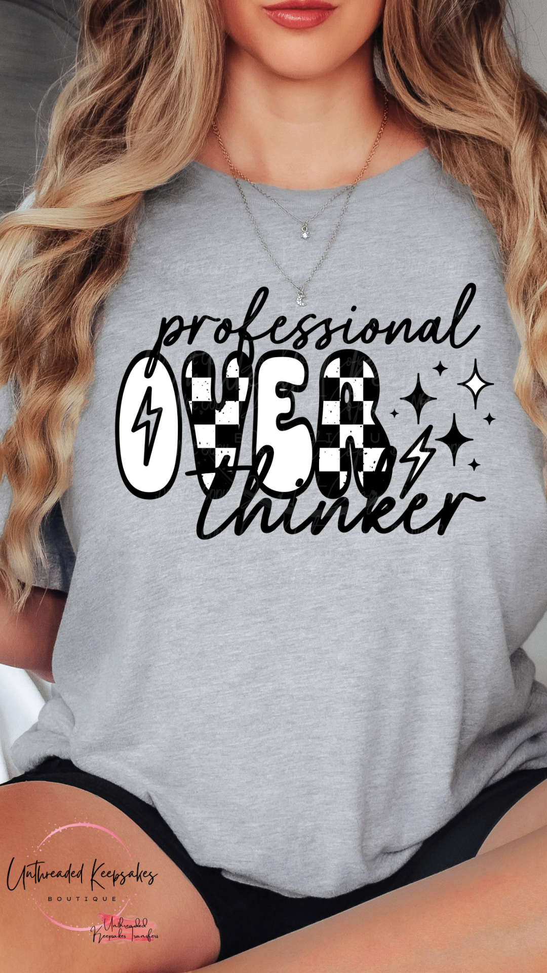 Professional Overthinker graphic T-shirt